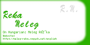 reka meleg business card